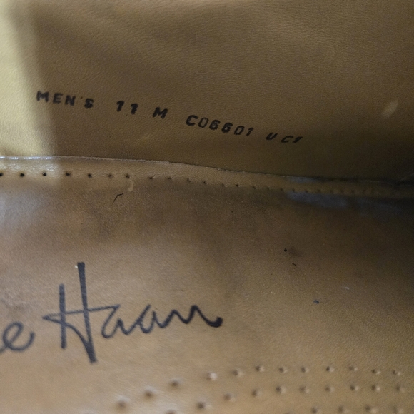 COLE HAAN Williams Formal Black Leather Cap Oxford Dress Shoes Men's Size 11M. - Picture 16 of 16